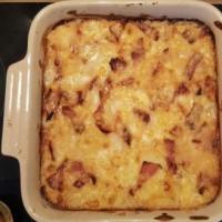 Cheese and bacon potato bake image