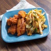 Trendy Fried Chicken with Kimchi Slaw image
