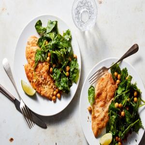 Curry Chicken Breasts With Chickpeas and Spinach_image