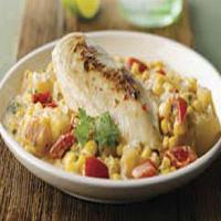 Chicken with Creamy Corn and Potatoes image