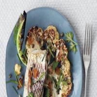 Broiled Striped Bass with Cauliflower and Capers image