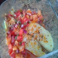 Cod Fillets With Orange and Cracked Green Olive Salsa_image