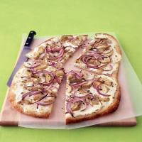 Pizza with Ricotta, Artichokes, and Onions image