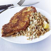 Sesame Turkey Cutlets with Israeli Couscous Pilaf Recipe - (4.3/5) image