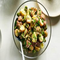Herby Potato Salad With Smashed Olives image