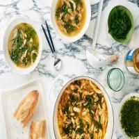 Lemony Chicken Soup with Farro, White Beans, and Kale_image