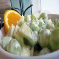 Green Fruit Salad with Orange Yogurt Dressing_image