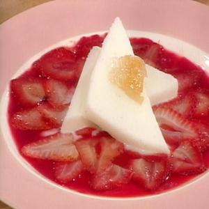 Warm Strawberry Salad with Vanilla Frozen Yogurt image
