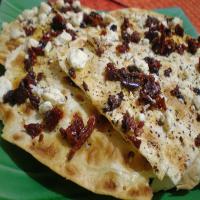 Lavash Pizza With Hummus, Feta and Sun-Dried Tomatoes_image