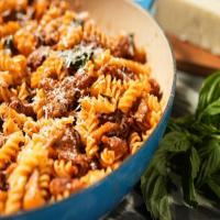 Fusilli with Sausage and Oyster Mushrooms image