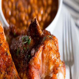 Peach Barbecue Grilled Turkey Legs image