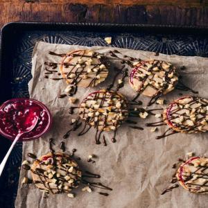 Dark Chocolate Walnut Raspberry Cookies image