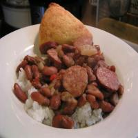 Louisiana Red Beans and Rice with Adouille Sausage_image