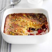 Berry bake with passion fruit drizzle_image