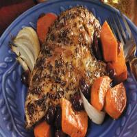 Orange-Glazed Roast Chicken Breasts with Sweet Potatoes_image