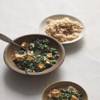 Indian-Spiced Tofu with Wilted Spinach and Yogurt_image