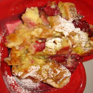 Raspberry and White Chocolate Waffle Pudding_image