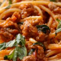 Tomato Basil Sausage Spaghetti Recipe by Tasty image