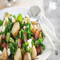Warm potato and broad bean salad with bacon and feta_image