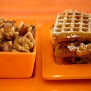 Pumpkin Waffles with Maple Walnut Apples_image