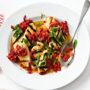 Grilled Halloumi with Spicy-Sweet Peppers image