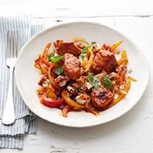 Chicken Sauté with Peppers and Goat Cheese Recipe - (4.3/5)_image