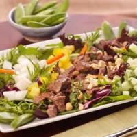 Spicy Gingered Beef and Snap Pea Salad_image