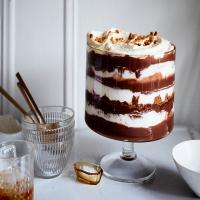 Salted Chocolate Pudding With Whipped Sour Cream image