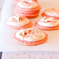 Strawberry Cake Mix Cookies with Vanilla Cream Cheese Frosting Recipe - (4.5/5)_image