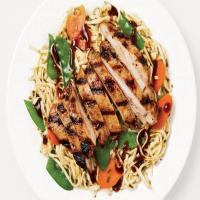Grilled Chicken Thighs with Ginger-Scallion Noodles image