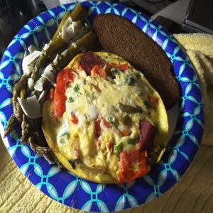 Roasted Vegetable Frittata for One (Rice Cooker)_image