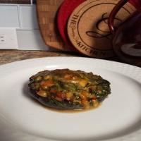 Four-Cheese Spinach and Pine Nut Stuffed Portobellos image
