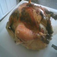 Whole Roasted chicken with Compound Butter image