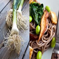 Soba With Green Garlic, Spinach, Edamame and Crispy Tofu_image
