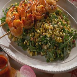 Grilled Shrimp and Corn Salad with Herb Lime Dressing_image