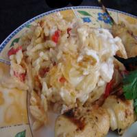 Baked Orzo With Peppers and Cheese image