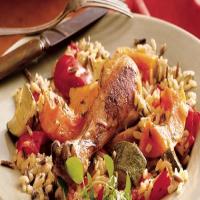 Baked Chicken and Rice with Autumn Vegetables image