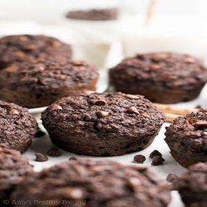 Healthy Double Chocolate Zucchini Bran Muffins_image