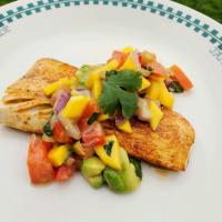 Healthy Fish Tacos with Mango Salsa image
