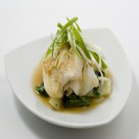Steamed Scallion Ginger Fish Fillets with Bok Choy image