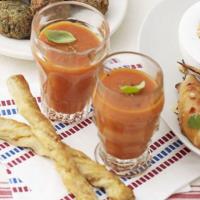 Roasted red pepper shots image