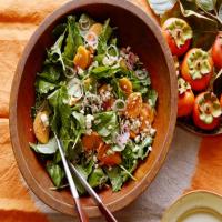 Kale and Persimmon Salad with Pecan Vinaigrette image