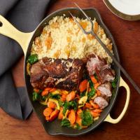Skillet Pork Tenderloin with Spiced Carrots and Couscous image