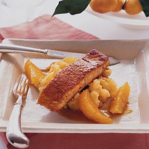 Orange Crusted Salmon with Parsnip Puree_image
