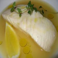 Poached Halibut in Lemon Thyme Brothe image
