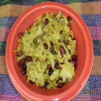 Spiced Indian Cabbage with Beans image