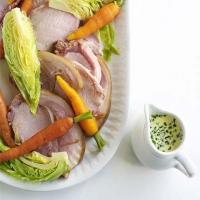Boiled bacon with cabbage & carrots image
