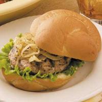Turkey Burgers with Caramelized Onions image
