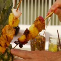 Grilled Pork and Pineapple Skewers with Achiote Sauce image