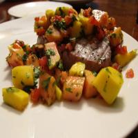 Grilled Tuna With Mango-Papaya Salsa_image